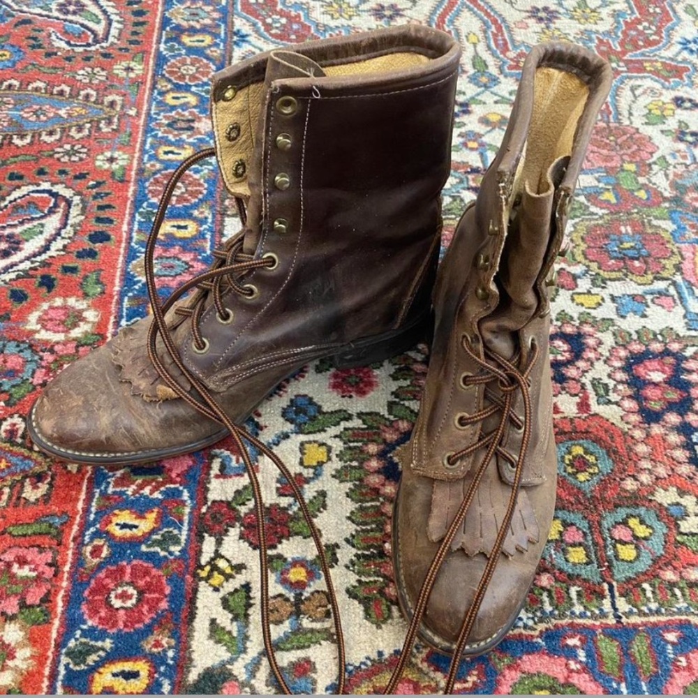 Vintage brown leather boots